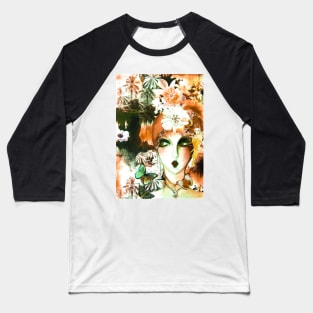 70s art collage deco fashion print autumn vibrant Baseball T-Shirt